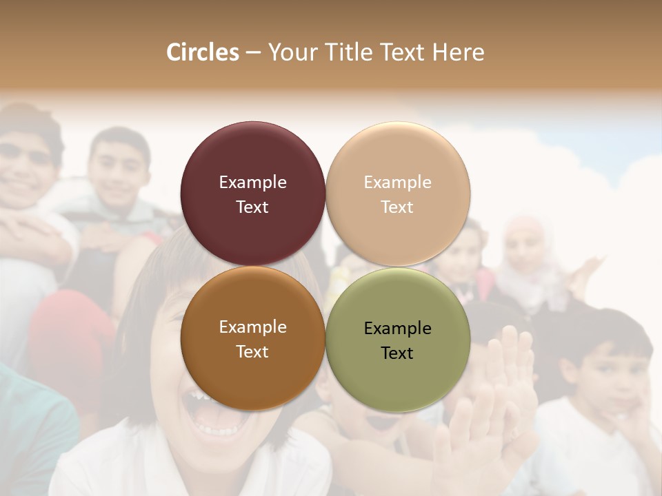 Crowd Smiling Race PowerPoint Template