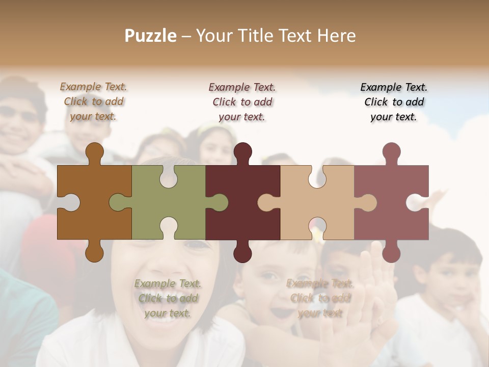 Crowd Smiling Race PowerPoint Template