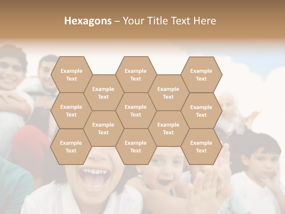 Crowd Smiling Race PowerPoint Template