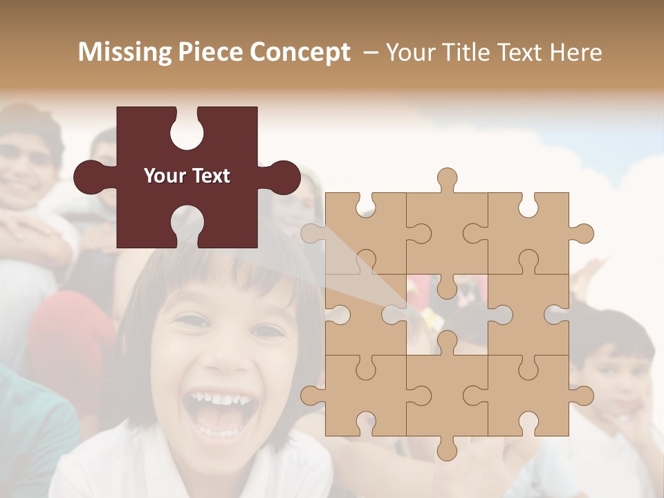 Crowd Smiling Race PowerPoint Template