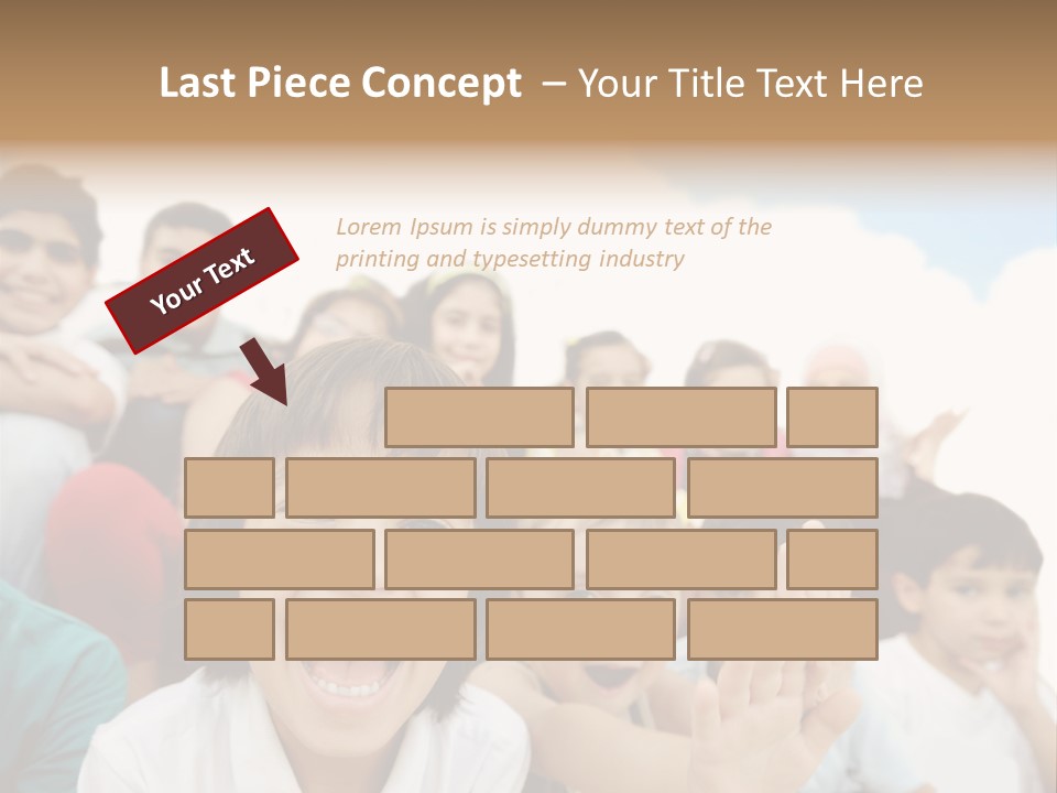 Crowd Smiling Race PowerPoint Template