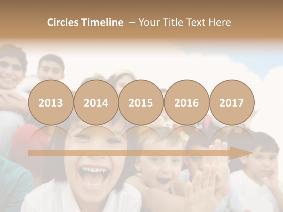 Crowd Smiling Race PowerPoint Template