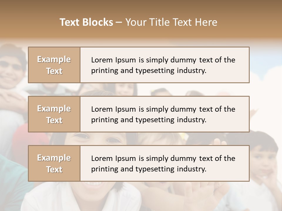 Crowd Smiling Race PowerPoint Template
