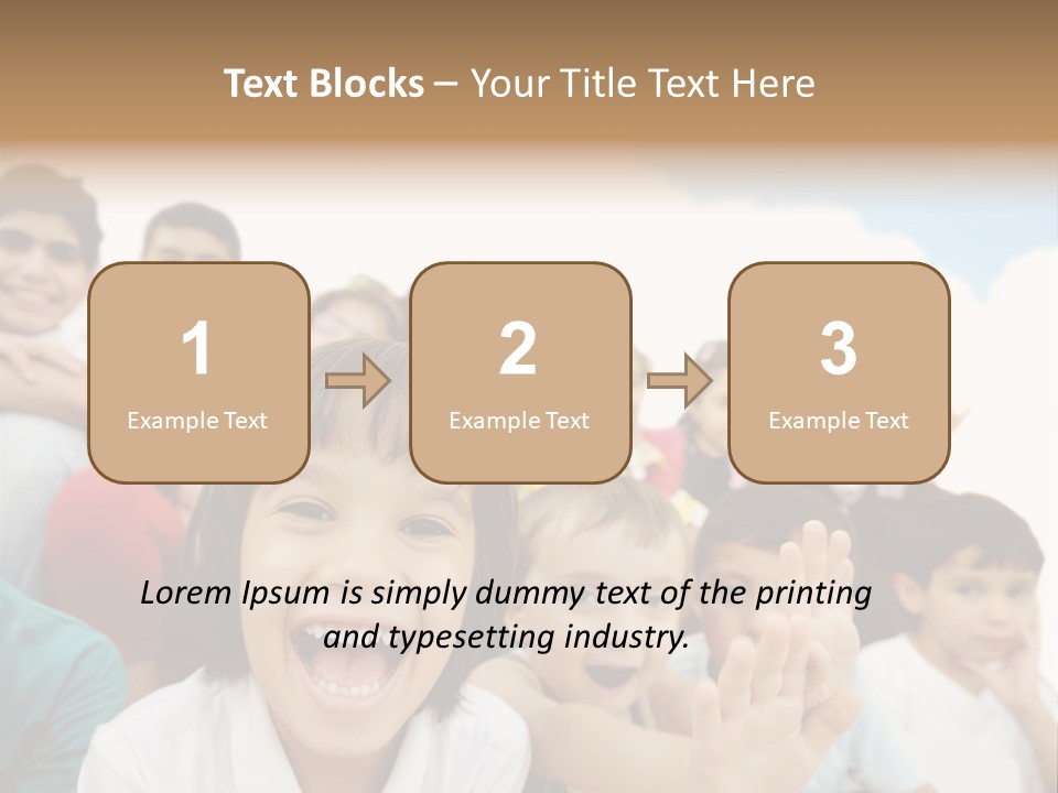 Crowd Smiling Race PowerPoint Template