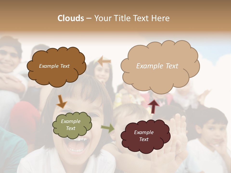 Crowd Smiling Race PowerPoint Template