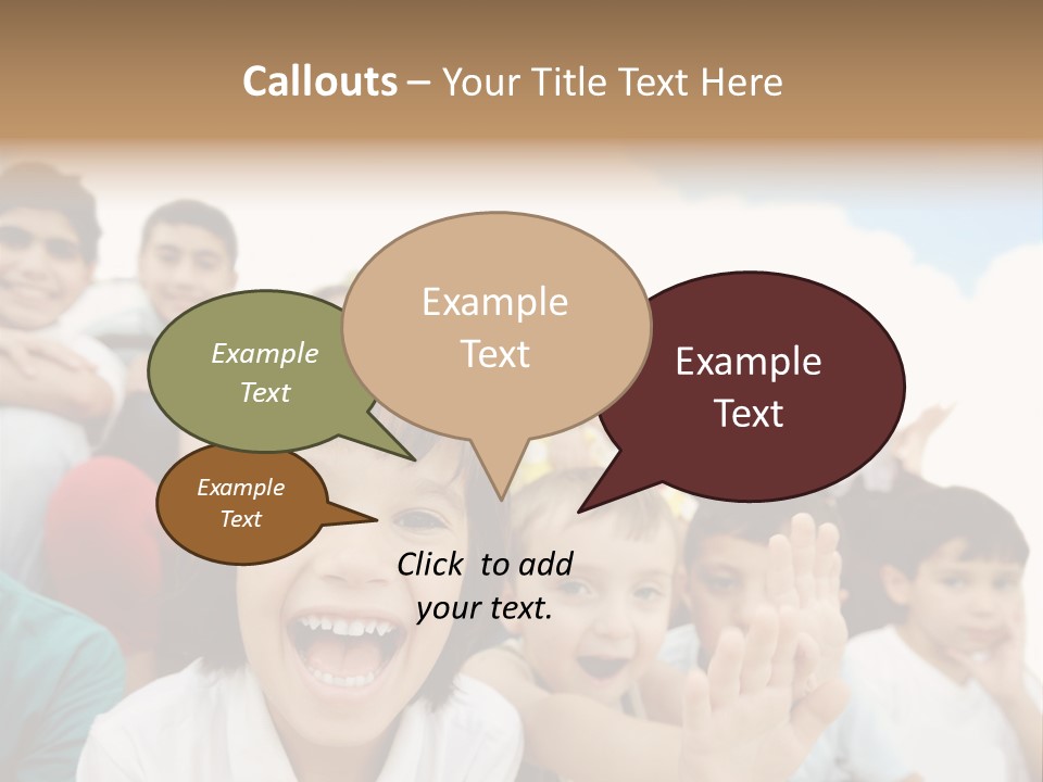 Crowd Smiling Race PowerPoint Template