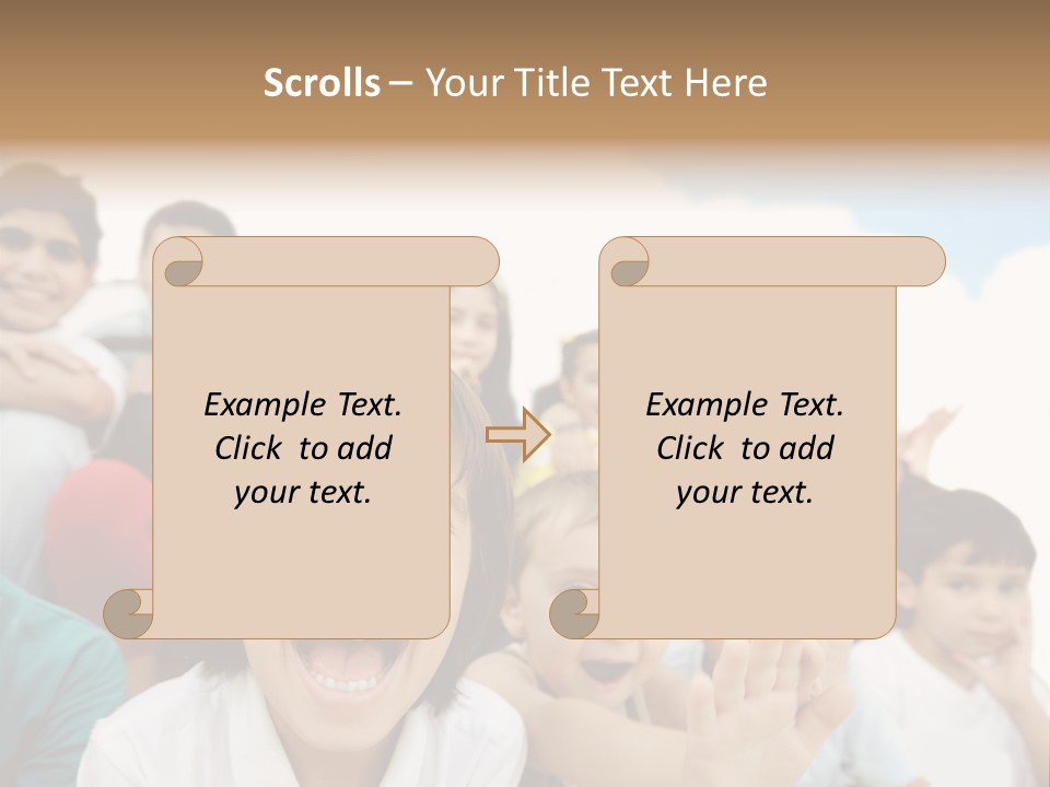 Crowd Smiling Race PowerPoint Template