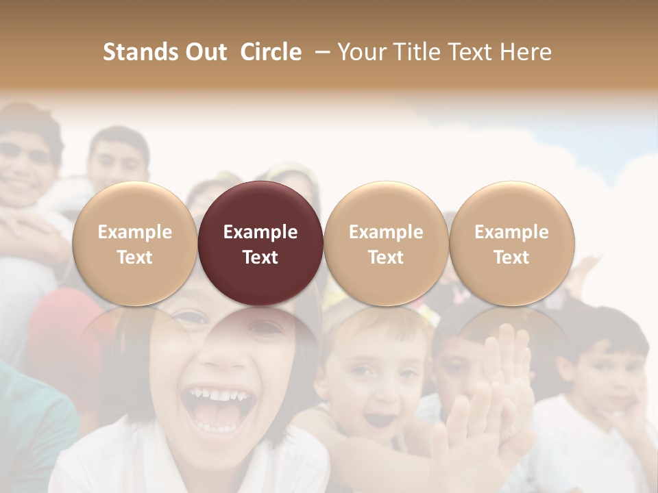 Crowd Smiling Race PowerPoint Template