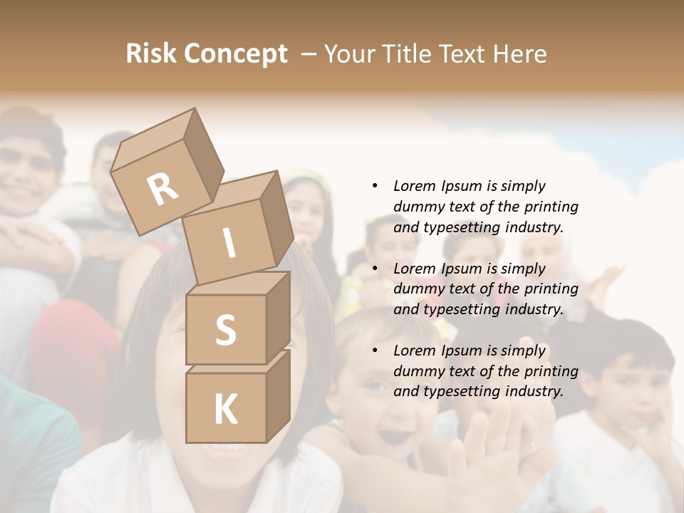 Crowd Smiling Race PowerPoint Template