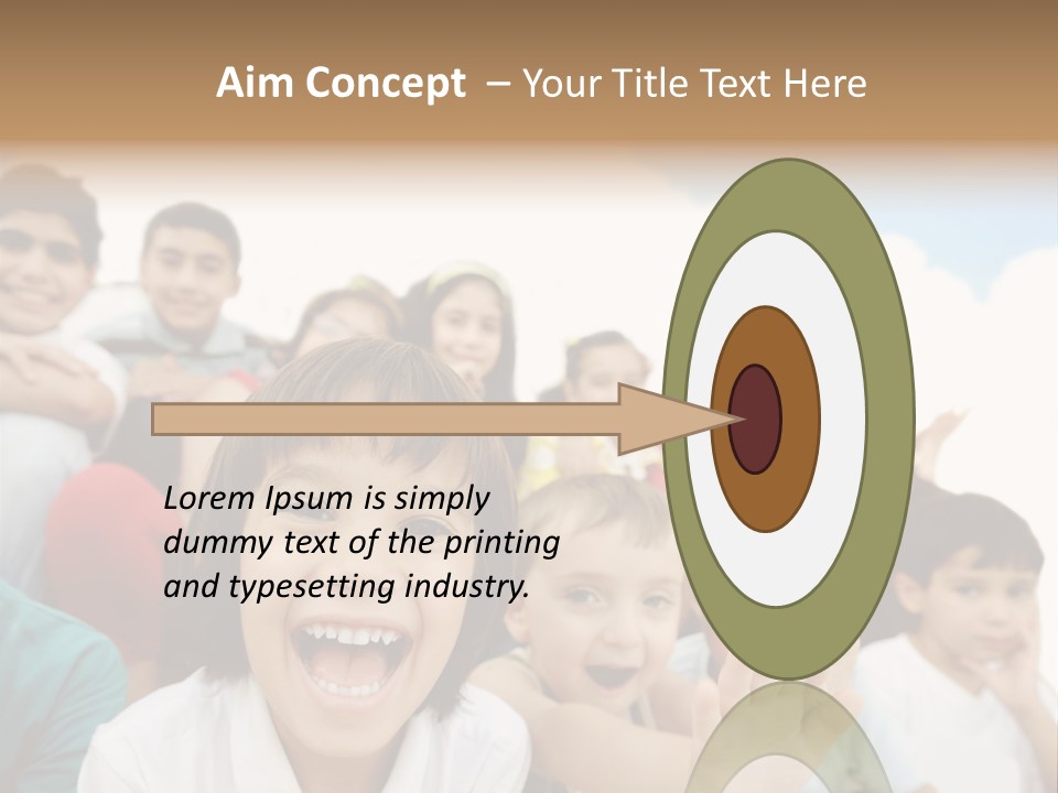 Crowd Smiling Race PowerPoint Template