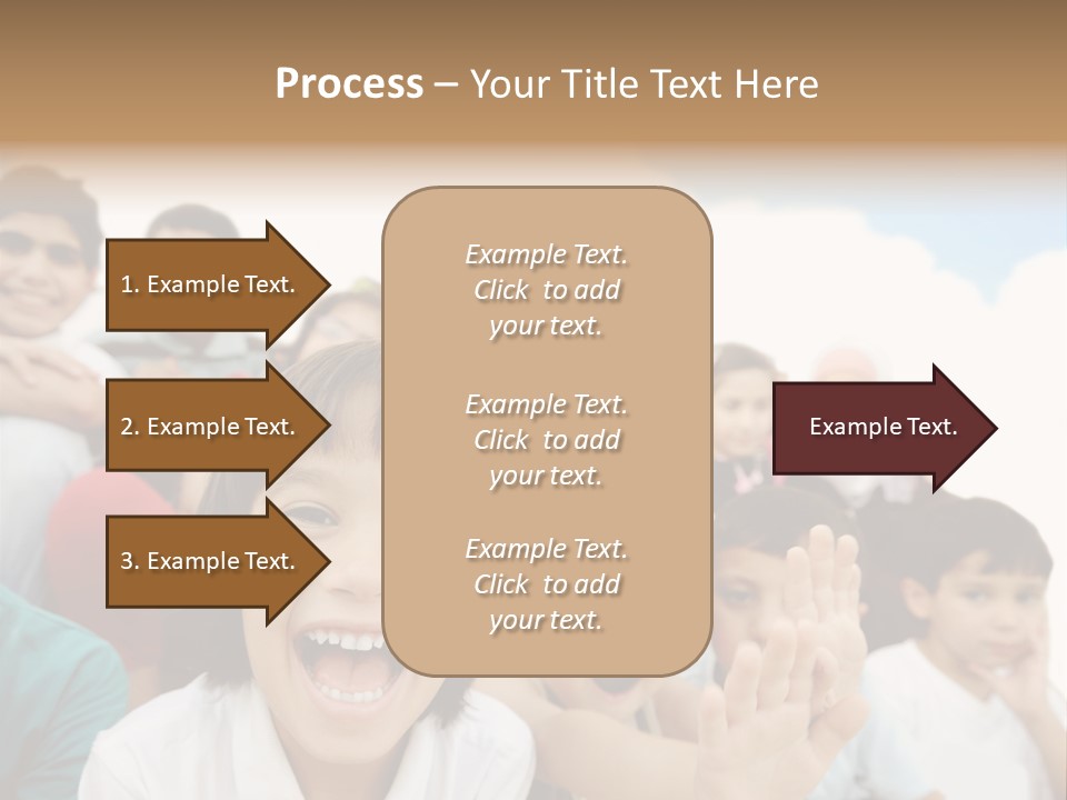 Crowd Smiling Race PowerPoint Template