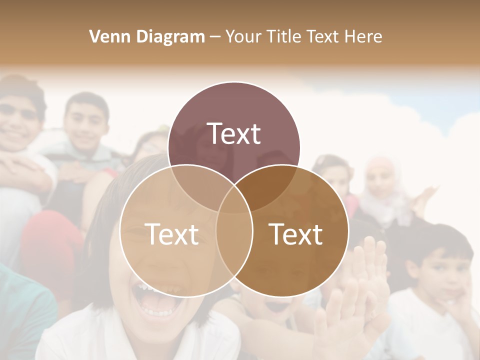 Crowd Smiling Race PowerPoint Template