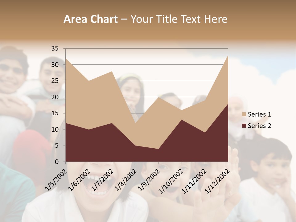 Crowd Smiling Race PowerPoint Template