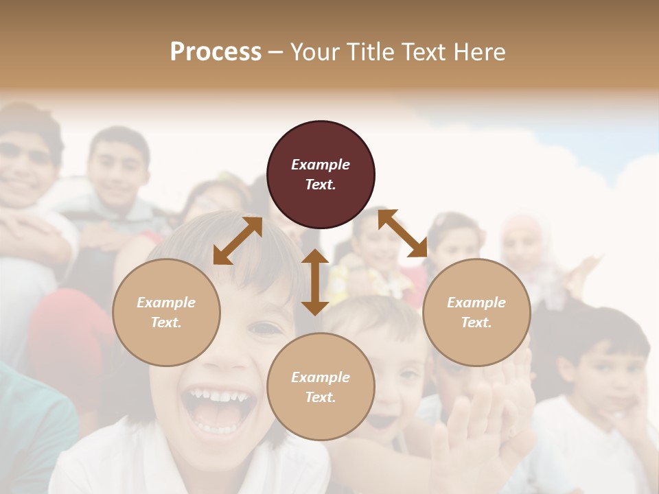 Crowd Smiling Race PowerPoint Template