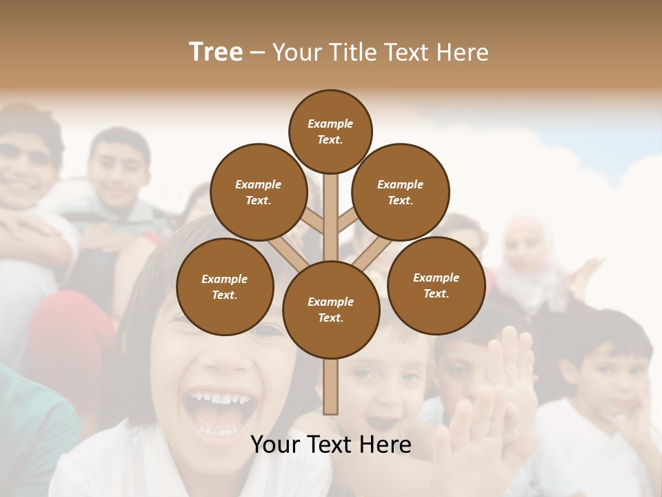 Crowd Smiling Race PowerPoint Template