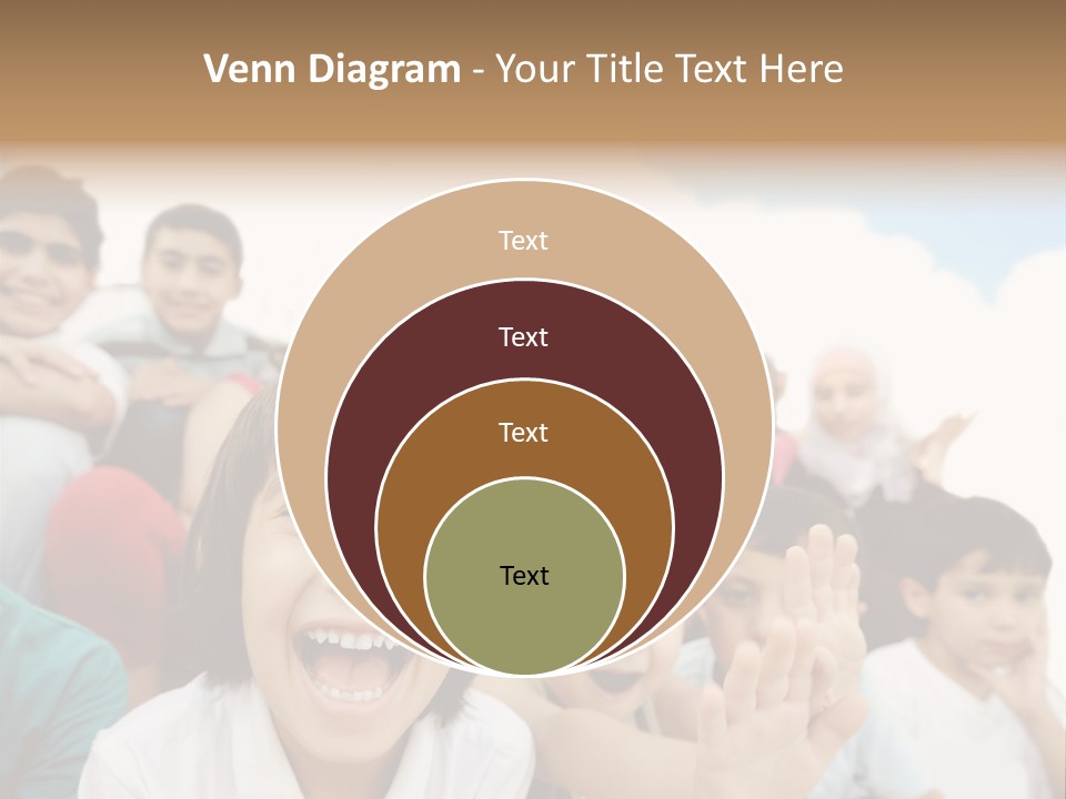 Crowd Smiling Race PowerPoint Template
