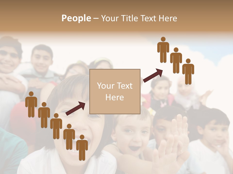 Crowd Smiling Race PowerPoint Template