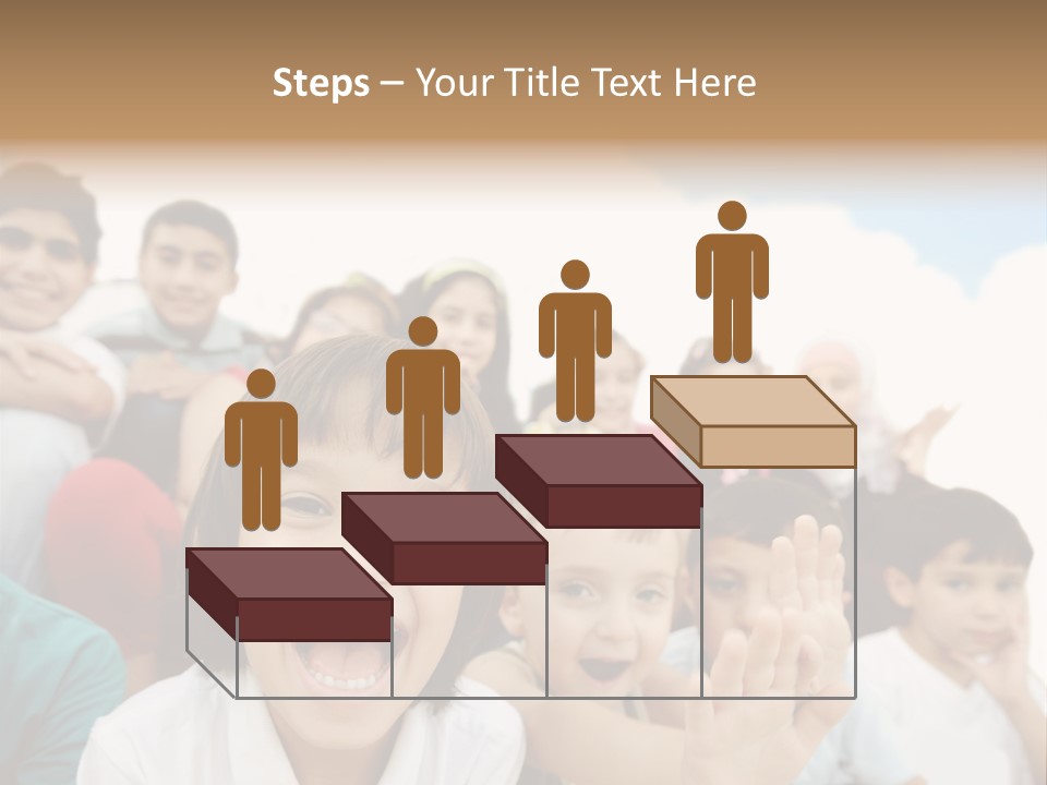 Crowd Smiling Race PowerPoint Template