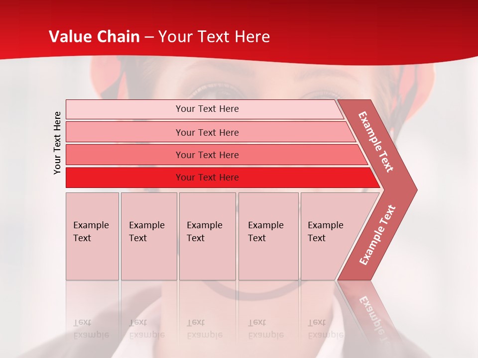 A Woman Wearing A Helmet With A Red Background PowerPoint Template