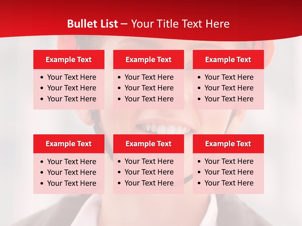 A Woman Wearing A Helmet With A Red Background PowerPoint Template