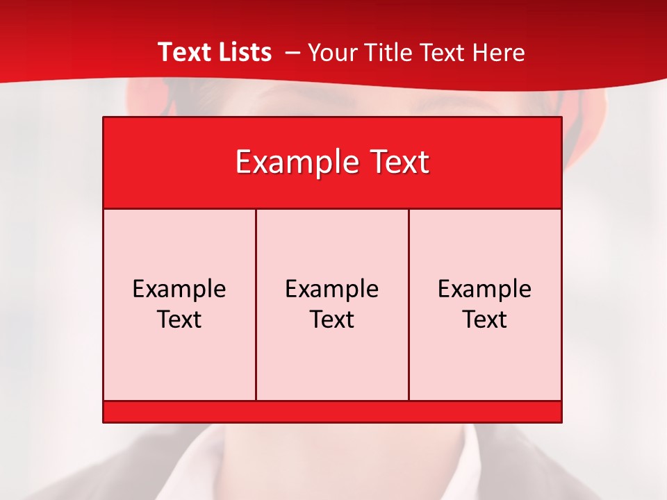 A Woman Wearing A Helmet With A Red Background PowerPoint Template