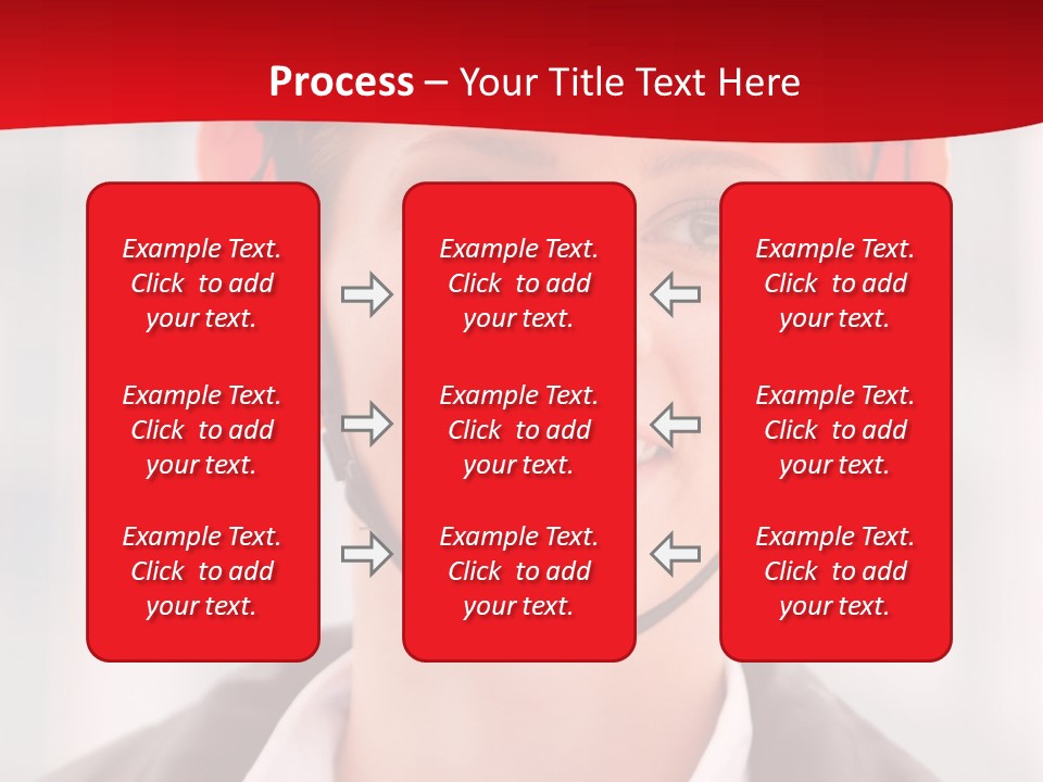 A Woman Wearing A Helmet With A Red Background PowerPoint Template