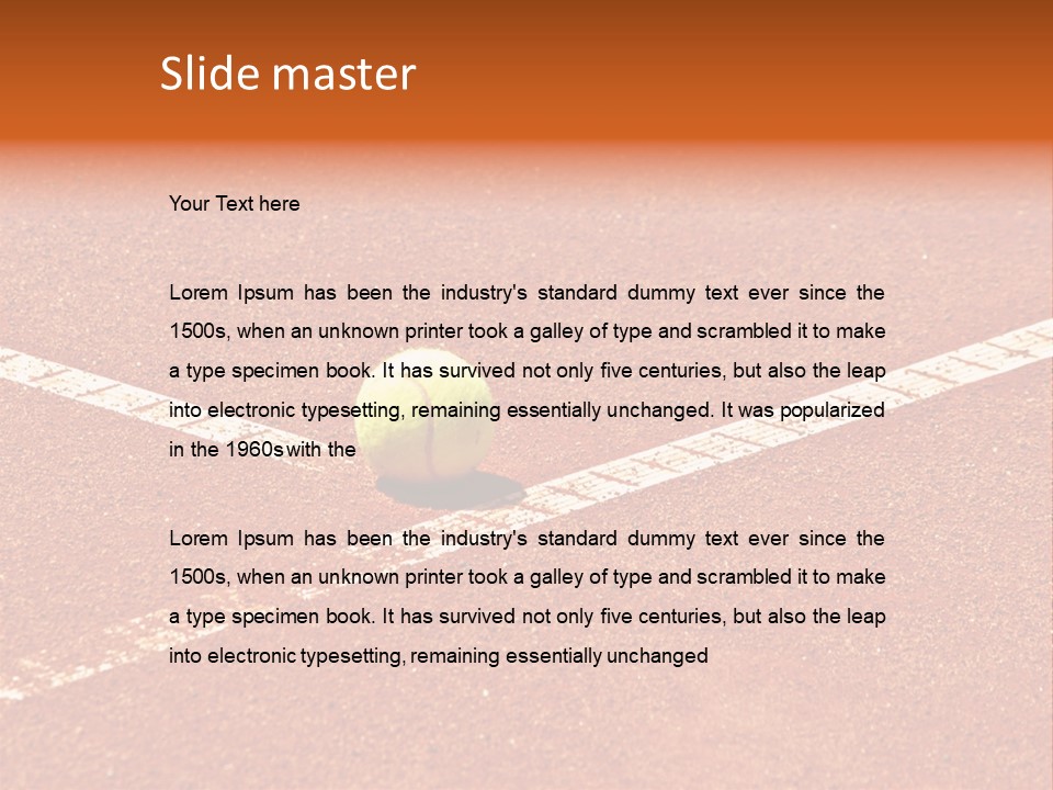 Querformat Line Ballsport PowerPoint Template