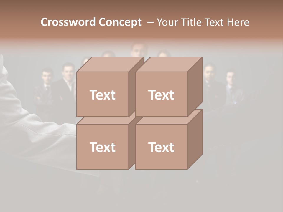 A Group Of Business People Shaking Hands PowerPoint Template