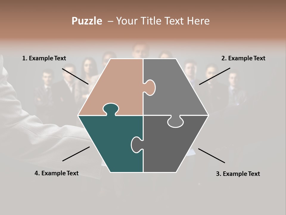 A Group Of Business People Shaking Hands PowerPoint Template