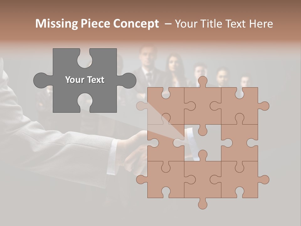 A Group Of Business People Shaking Hands PowerPoint Template