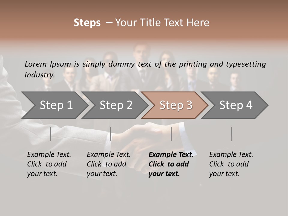 A Group Of Business People Shaking Hands PowerPoint Template