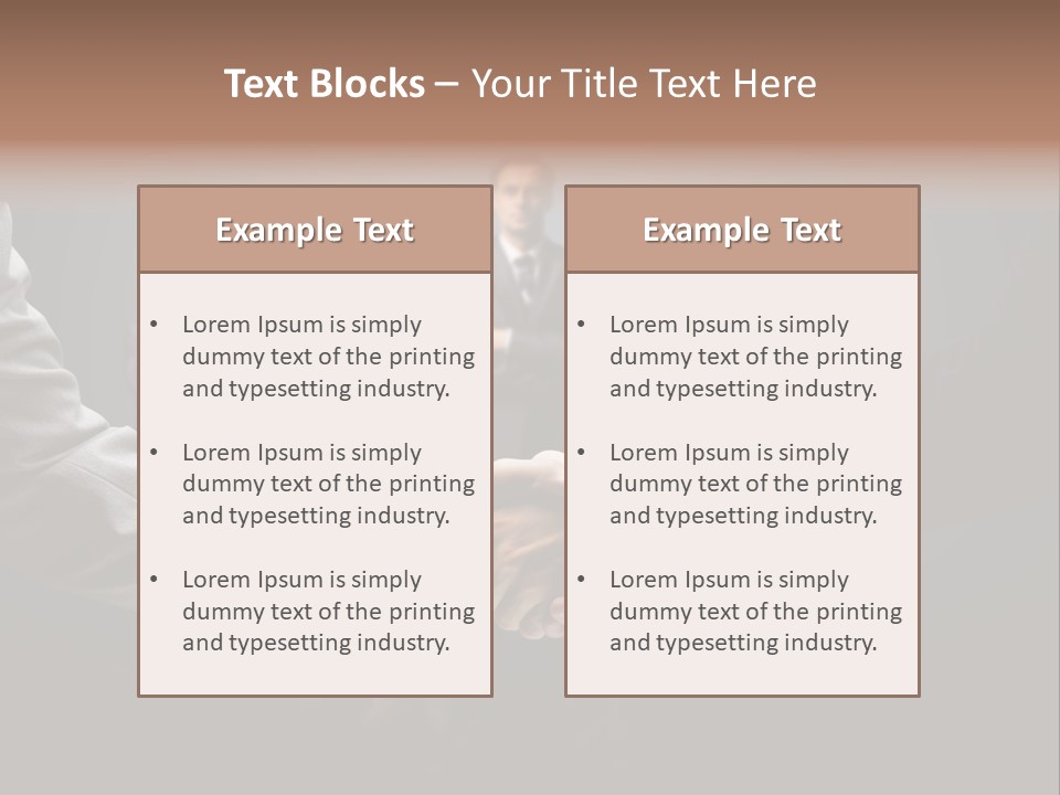 A Group Of Business People Shaking Hands PowerPoint Template