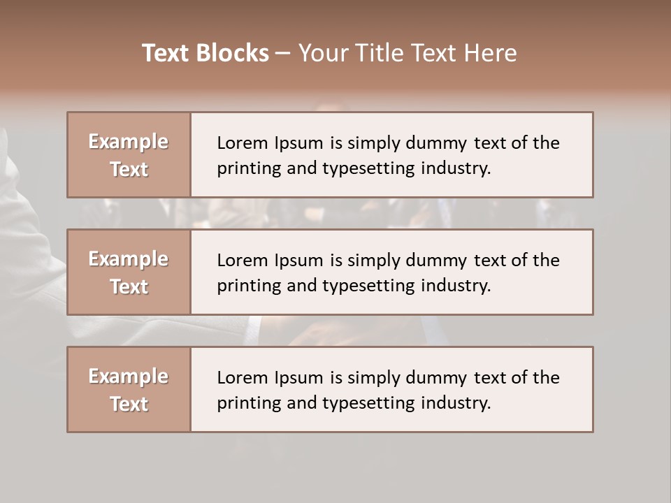 A Group Of Business People Shaking Hands PowerPoint Template