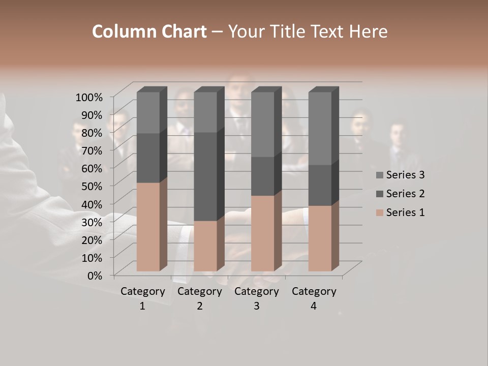 A Group Of Business People Shaking Hands PowerPoint Template