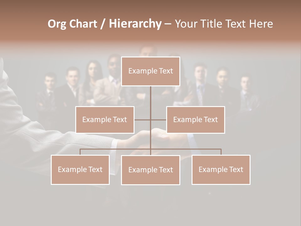 A Group Of Business People Shaking Hands PowerPoint Template