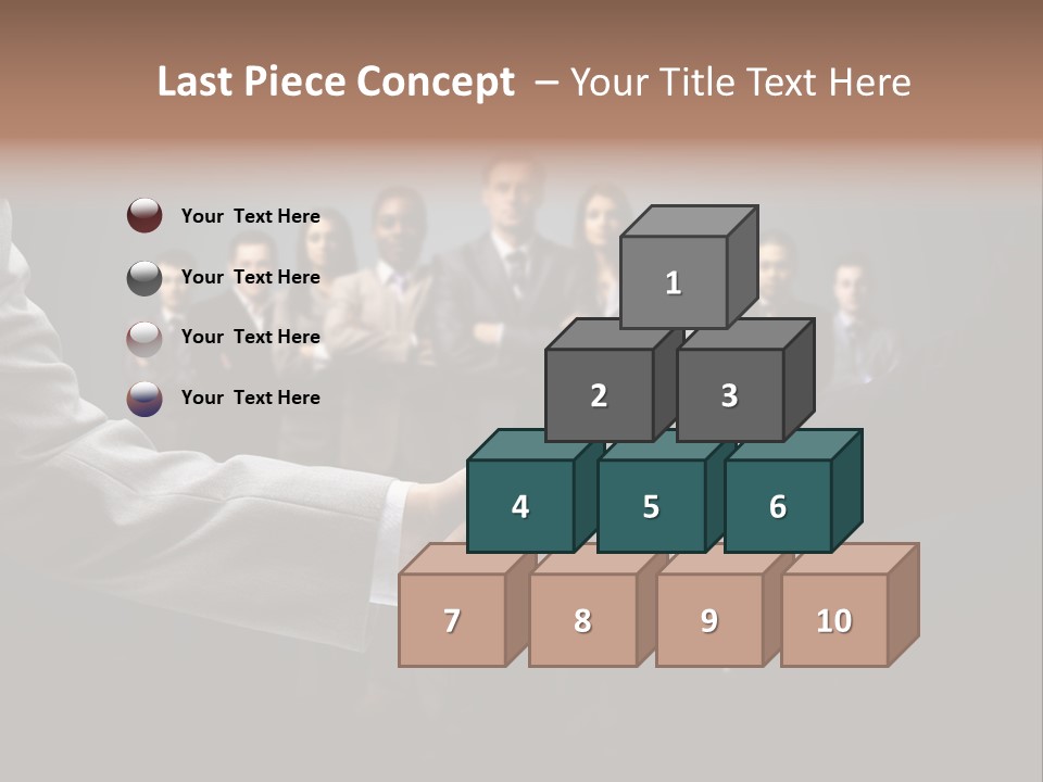 A Group Of Business People Shaking Hands PowerPoint Template