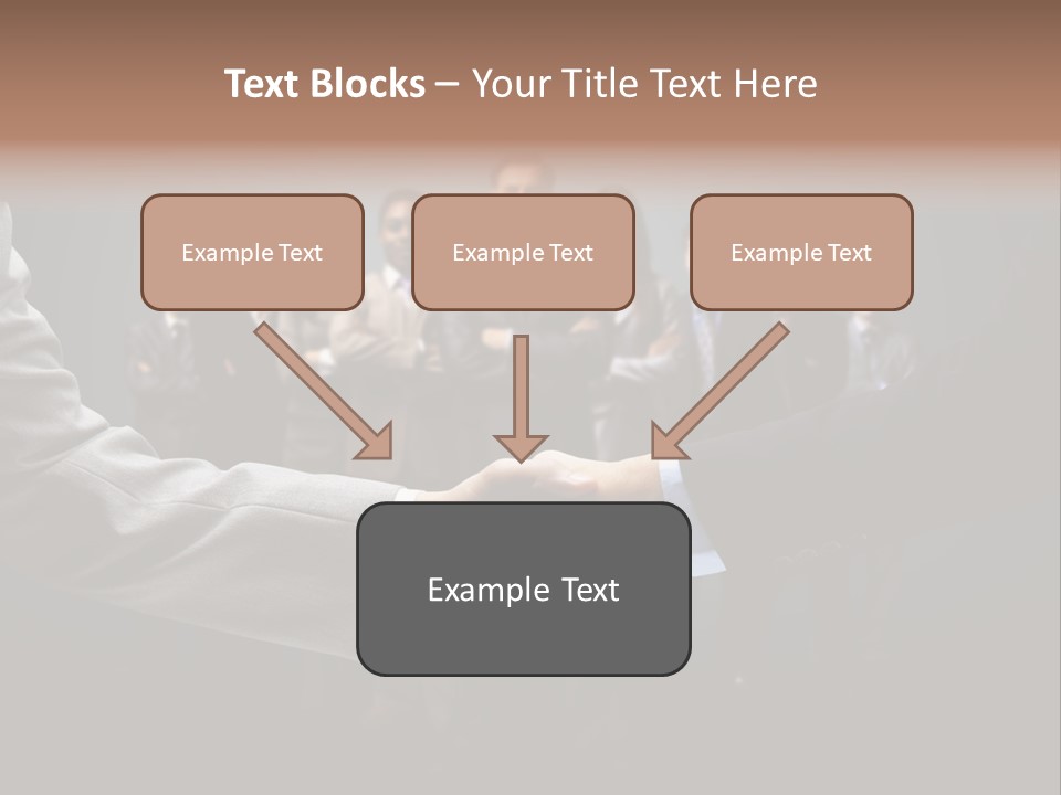 A Group Of Business People Shaking Hands PowerPoint Template