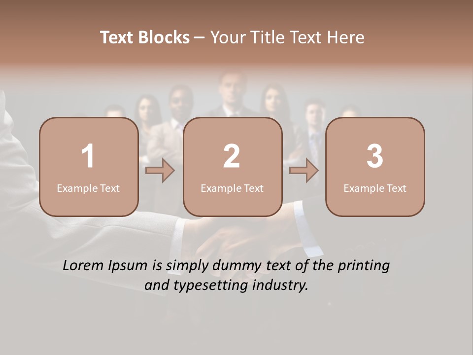 A Group Of Business People Shaking Hands PowerPoint Template