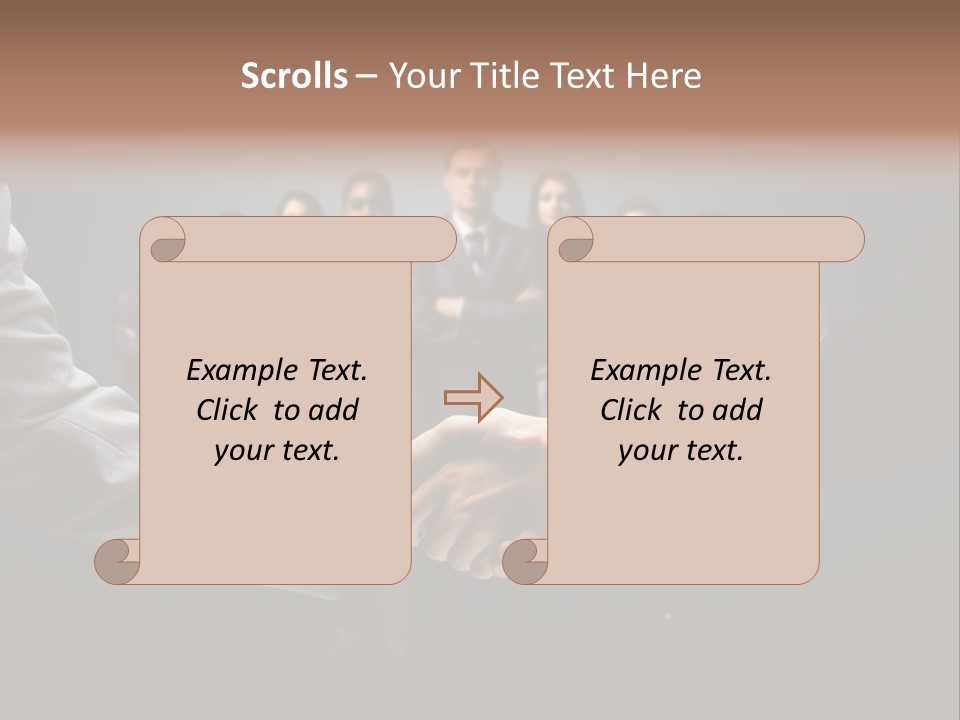 A Group Of Business People Shaking Hands PowerPoint Template