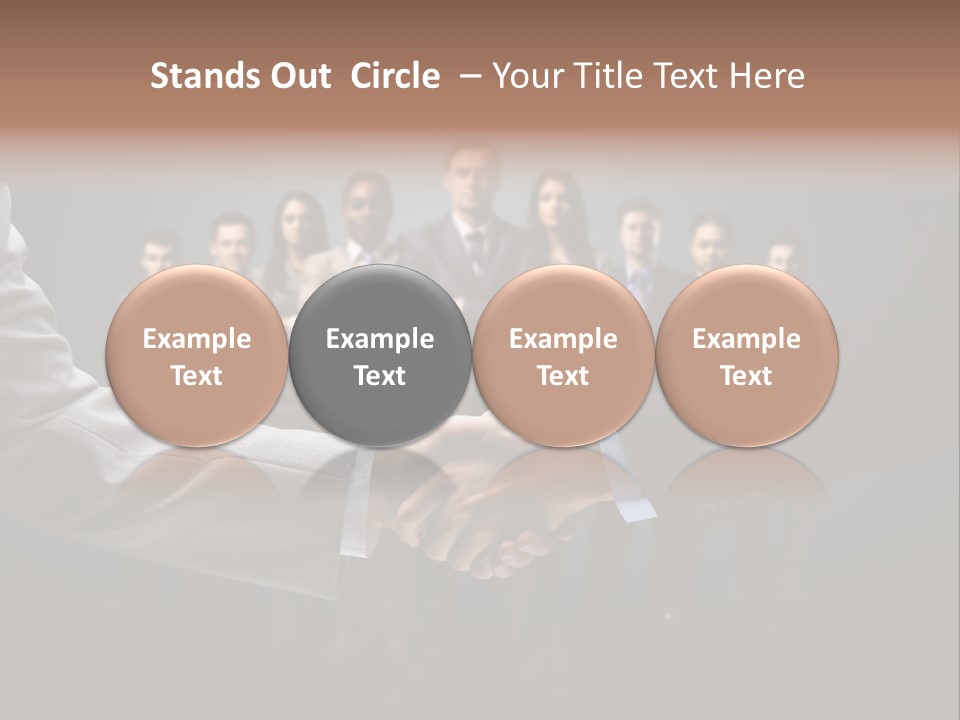 A Group Of Business People Shaking Hands PowerPoint Template