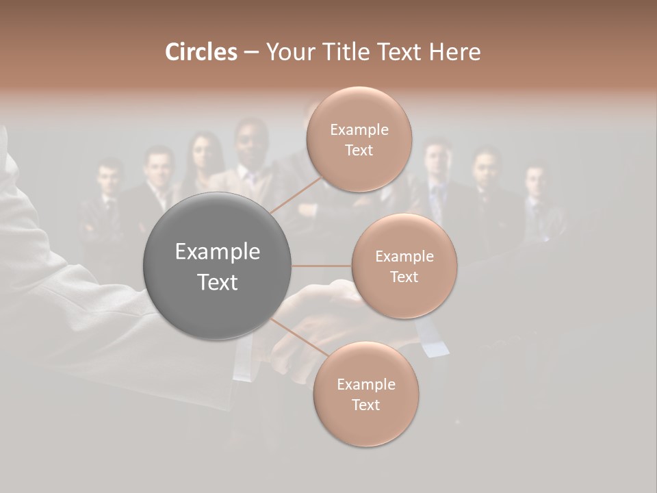 A Group Of Business People Shaking Hands PowerPoint Template