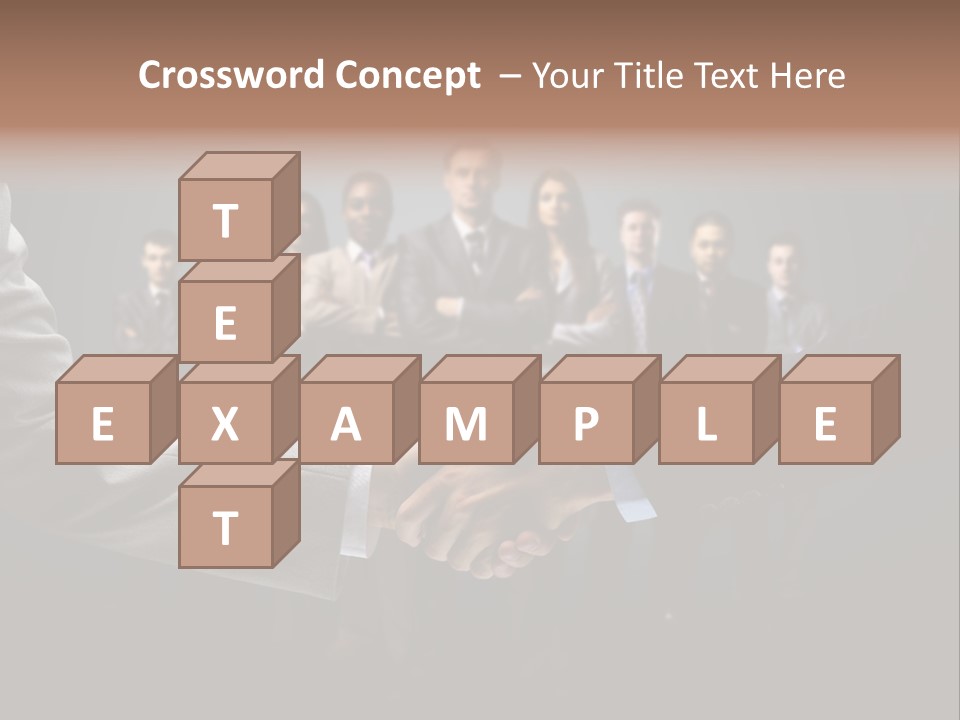 A Group Of Business People Shaking Hands PowerPoint Template