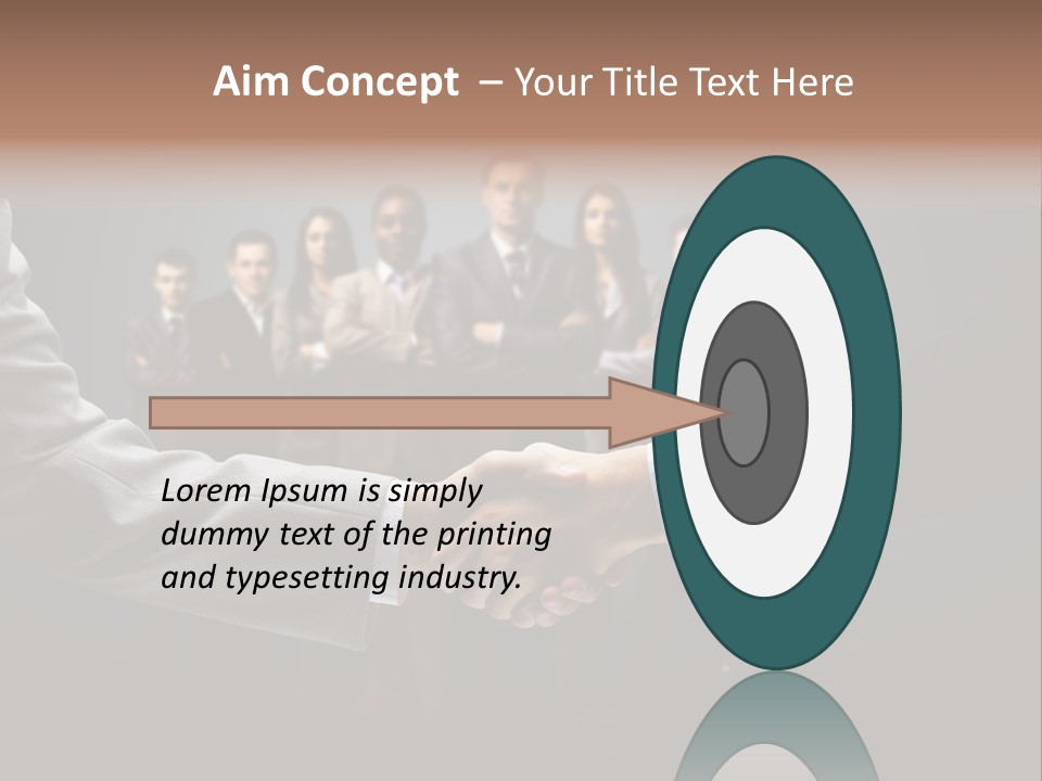 A Group Of Business People Shaking Hands PowerPoint Template