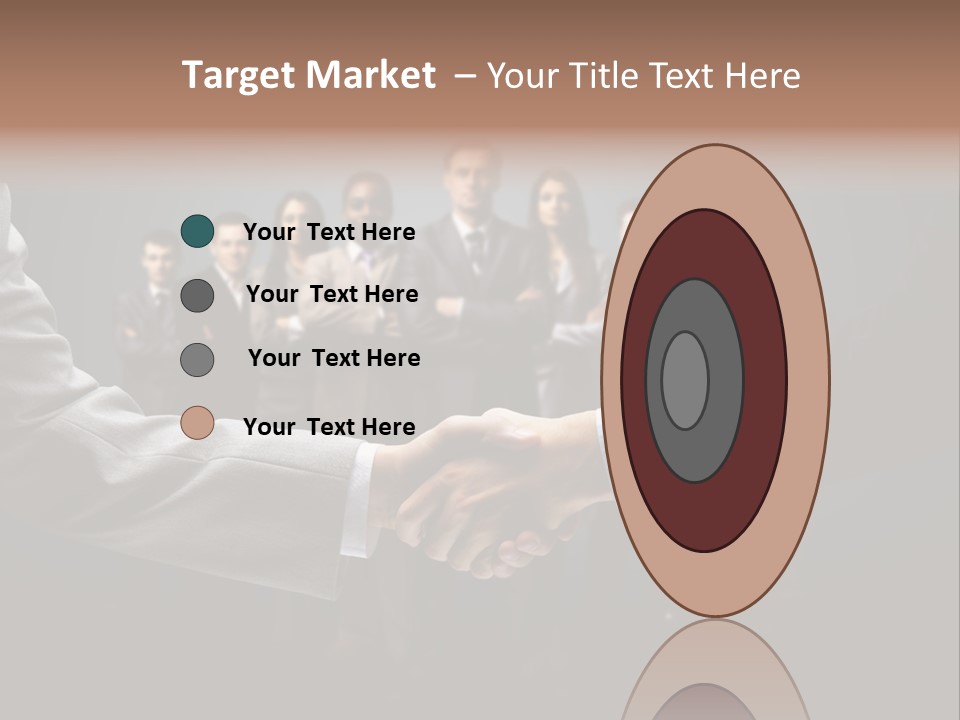 A Group Of Business People Shaking Hands PowerPoint Template