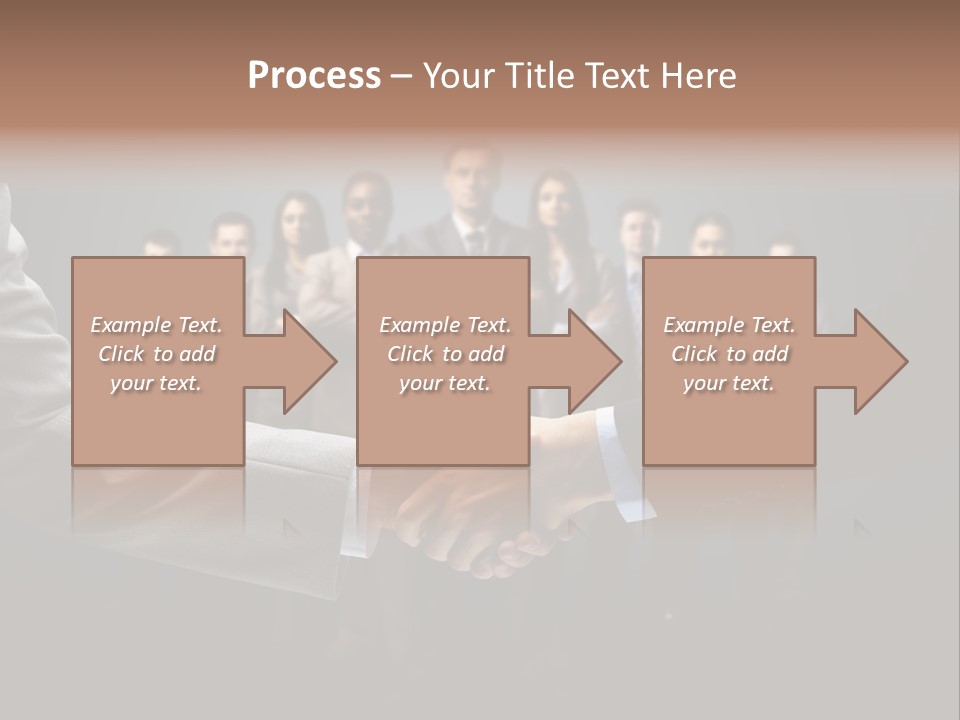 A Group Of Business People Shaking Hands PowerPoint Template