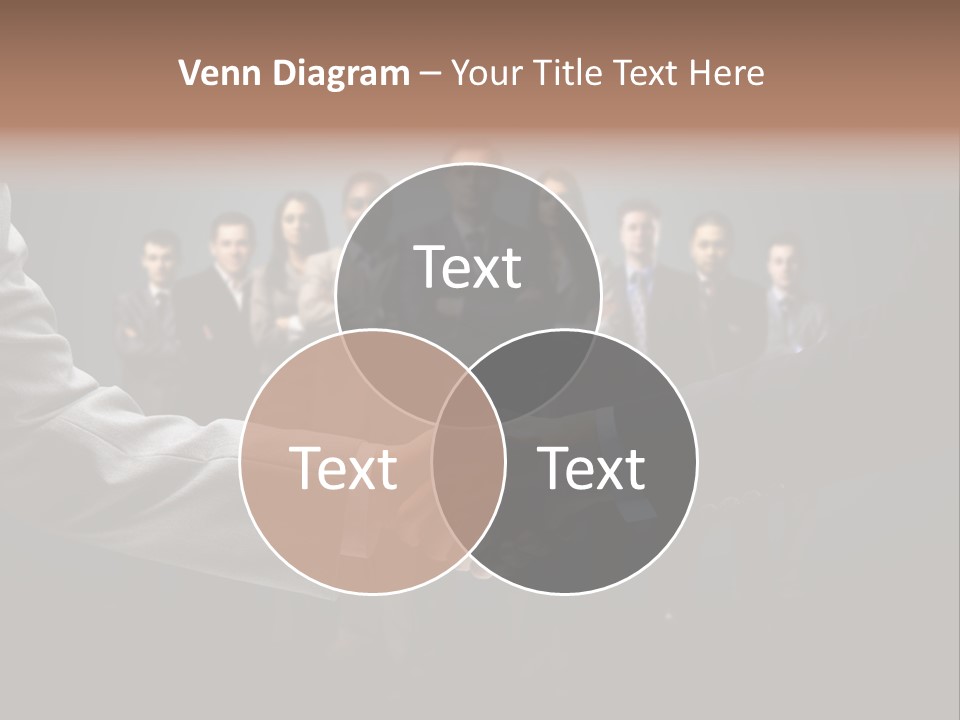A Group Of Business People Shaking Hands PowerPoint Template