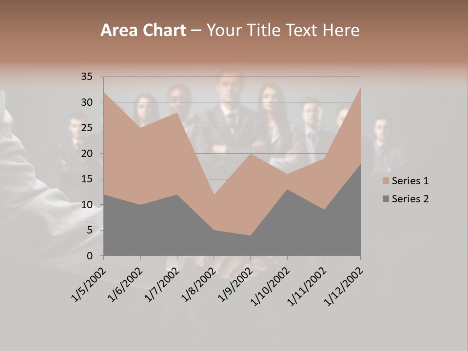 A Group Of Business People Shaking Hands PowerPoint Template