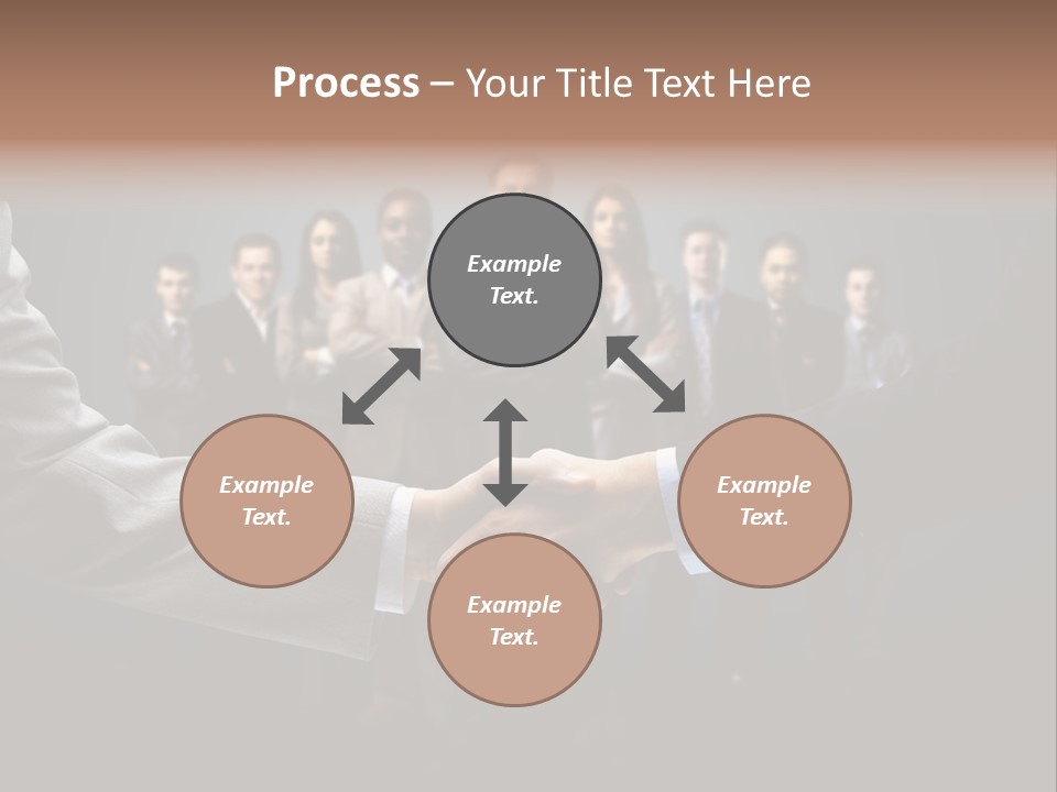 A Group Of Business People Shaking Hands PowerPoint Template