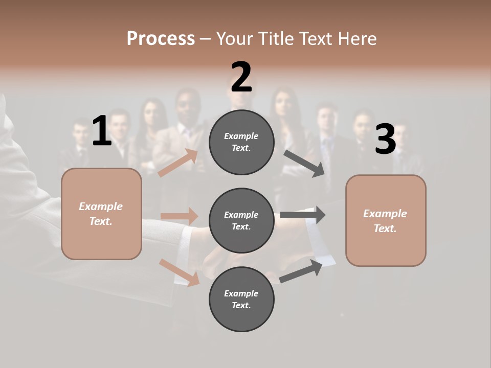 A Group Of Business People Shaking Hands PowerPoint Template
