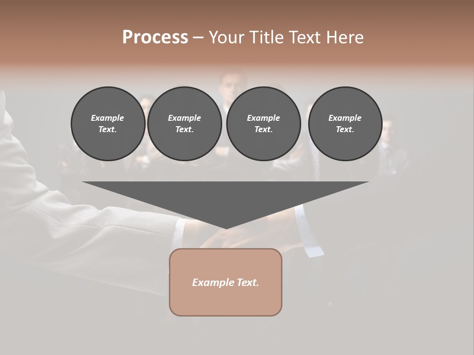 A Group Of Business People Shaking Hands PowerPoint Template
